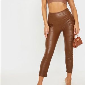 Pretty little Think Faux Brow Leather Pants size 12 ankle length